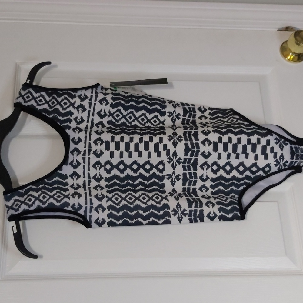 Just one print black and white bodysuit